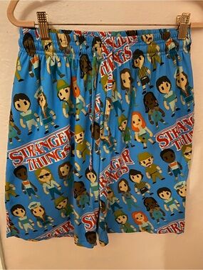 MAD Engine Stranger Things Blue Character Print Athletic Shorts